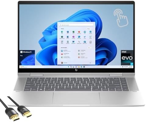 HP Envy 2-in-1 Laptop, 15.6″ FHD IPS Touchscreen, 13th Gen Intel 10-Core i7-1355U, 16GB LPDDR5, 1TB PCIe SSD, Backlit KB, Thunderbolt 4, HDMI, WiFi 6E, Webcam, PDG HDMI, US Version KB, Win 11 Pro